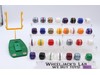 Set of 30 NFL Mini Football Helmets W/ Goal Rack Gumball Vending Machine Vintage
