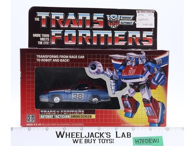 Smokescreen G1 Transformers 1985 Hasbro Vintage Action Figure MISB NO COLOR BRK