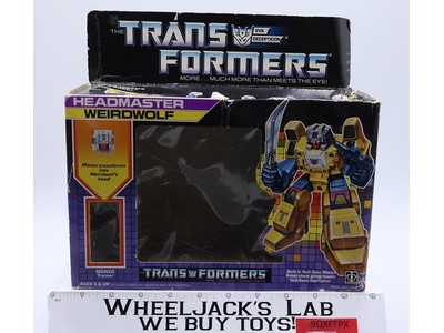 Headmaster Weirdwolf BOX ONLY 1987 Vintage Action Vintage G1 Transformers