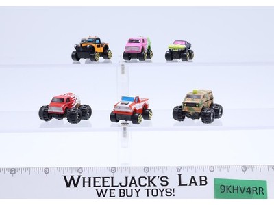 Lot of 6 Monster Truck Vehicles 1988-89 Vintage Galoob Micro Machines