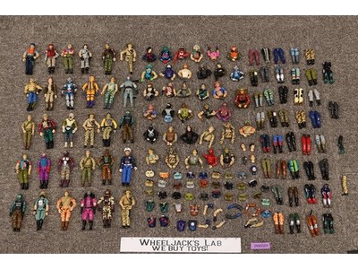 Lot of 64 GI Joe Action Figures Hasbro 1980s - 1990s Vintage BROKEN
