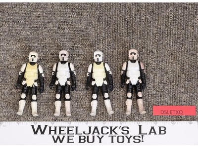 Lot of 4 Star Wars Biker Scouts 1970s-1980s Kenner Vintage Action Figures