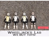 Lot of 4 Star Wars Biker Scouts 1970s-1980s Kenner Vintage Action Figures