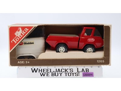 #1265 Mini Pickup Truck & Horse Trailer Pressed Steel 1974 Tonka Vintage NEW MIB