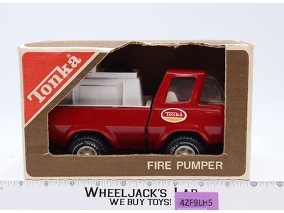 #1256 Red Fire Pumper Truck Pressed Steel 1974 Tonka Vintage NEW MIB