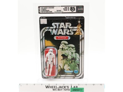 Stormtrooper AFA GRADED 85 12-Back-A SKU on Figure Stand Star Wars 1978 Kenner