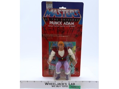 Prince Adam 12-Back Masters of the Universe MOTU 1983 Mattel Figure NEW SEALED