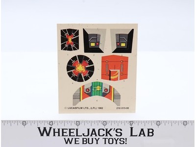 CAP-2 Captivator Mini Rig UNUSED Sticker Sheet Star Wars 1982 Kenner Lucasfilm