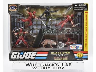 Snake Eyes vs Red Ninja Troopers TRU MISB 25th Anniversary GI Joe 2007