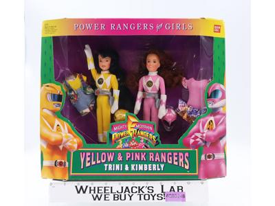 Power Rangers for Girls Yellow Trini & Pink Kimberly MMPR 1994 Bandai NEW SEALED