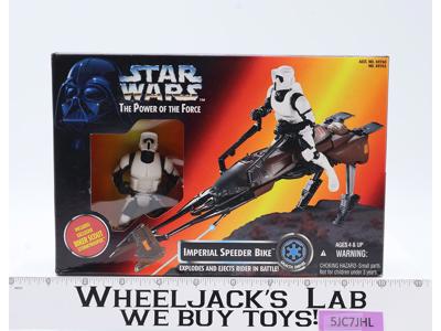 Imperial Speeder Bike Star Wars POTF 1995 Kenner Action Figure Vehicle NEW MISB