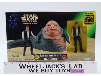 Jabba the Hutt & Han Solo Star Wars POTF 1998 Hasbro Figure Set NEW SEALED