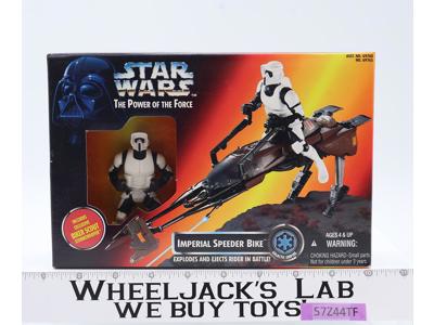 Imperial Speeder Bike Star Wars POTF 1995 Kenner Action Figure Vehicle NEW MISB