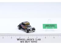 '34 Ford 3-Window Ford Coupe Matte BLACK w/Flames 1979 Hot Wheels Mattel BW