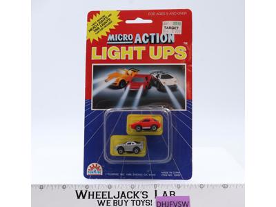 Micro Action Light Ups 2 Car Set 10220 Funrise 1989 Vintage MOSC NEW