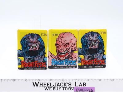 Lot of 3 Fright Flicks 1988 Topps Trading Cards Wax Packs