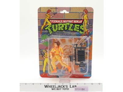 April O'Neil Orange Stripes Turtles TMNT 1990 Playmates Vintage Figure MOSC