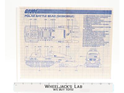 Polar Battle Bear (Skimobile) 1983 ORIGINAL Instructions Blueprints G.I. Joe