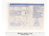 Polar Battle Bear (Skimobile) 1983 ORIGINAL Instructions Blueprints G.I. Joe