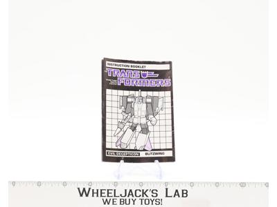 Blitzwing Instruction Manual Booklet 1985 Hasbro G1 Transformers