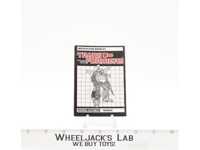 Tracks Action Figure Instructions Manual Booklet 1985 Hasbro G1 Transformers