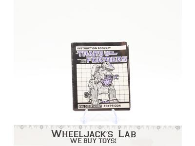 Trypticon Action Figure Instruction Booklet Manual 1986 G1 Transformers Vintage