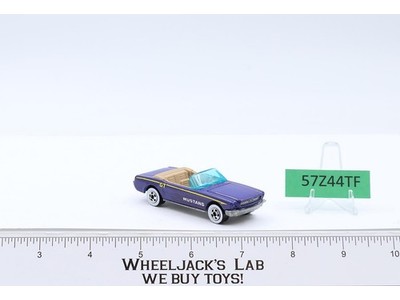 '65 Ford GT Mustang Convertible Blue Color Racer Hot Wheels 1989 WW Vintage
