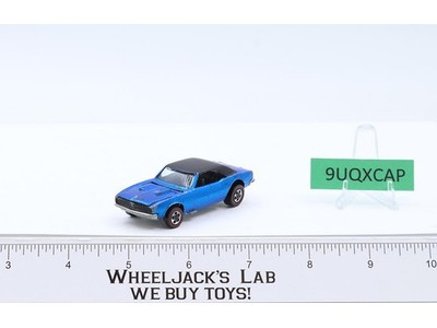 Custom Camaro Blue w/ Black Roof TAB Base 1967 1968 Hot Wheels Mattel RL