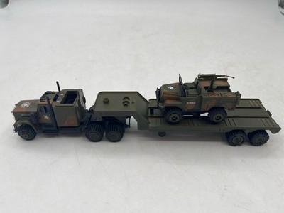 Soma Military 10 WD Auto Carrier w/ Trailer & Super Climber Jeep 1982 Vtg