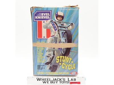 Evel Knievel Stunt Cycle With Box Ideal Toy 1973 Vintage Gyro Powered Motorcycle