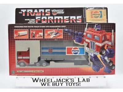 Optimus Prime PEPSI NEAR MINT FIGURE #6 Stamp 1986 Vintage G1 Transformers
