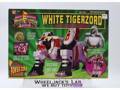 White Tigerzord & White Ranger Mighty Morphin Power Rangers 1994 Bandai NEW MISB