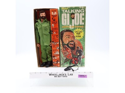 Talking Adventure Team Commander W/Box 1964 Hasbro Vintage Life Like Hair/Beard