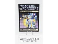 Soundwave Action Figure Robot Instruction Manual 1985 Hasbro G1 Transformers