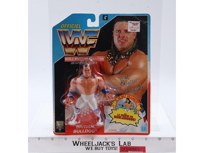 British Bulldog WWF Wrestling FRENCH 1991 Hasbro Vintage Figure MOSC NEW