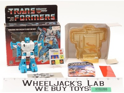 Topspin 100% Complete W/ BOX & INSERT 1985 G1 Transformers UNUSED STICKERS