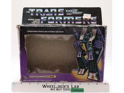Skywarp EMPTY BOX ONLY G1 Transformers 1985 Hasbro Vintage Action Figure