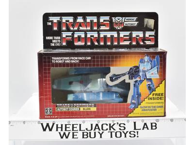 Blurr MIB NEAR MINT FIGURE B Complete 1986 Vintage Hasbro G1 Transformers