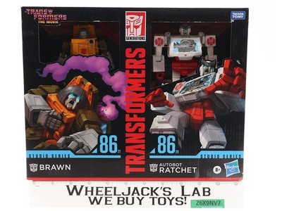 Brawn 86-27 + Ratchet 86-28 Transformers Studio Series The Movie Hasbro NEW MISB