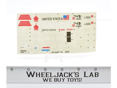 Bridge Layer Toss n' Cross Original Sticker Sheet 1984 Hasbro Vintage Gi Joe