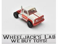 Pick-up Truck Flatbed Red &amp; White Work Vintage Pressed Steel &amp; Plastic Tonka
