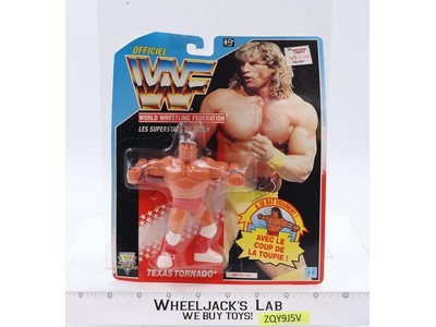 Texas Tornado French Card WWF Wrestling 1991 Hasbro Action NEW MOSC SEALED