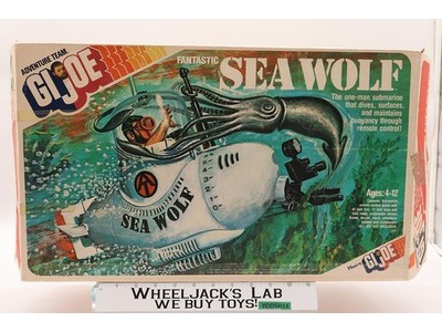 Sea Wolf GI Joe Adventure Team 1975 Hasbro 12" Action Figure Vehicle W/Box