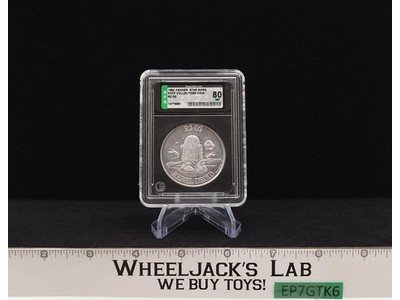 R2-D2 AFA GRADED 80 Collectors Coin Star Wars POTF 1984 Kenner Vintage
