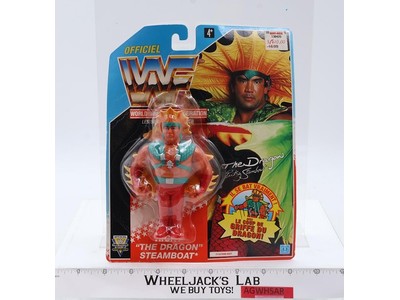 Ricky The Dragon Steamboat WWF Wrestling 1992 Hasbro FRENCH CARD MOSC