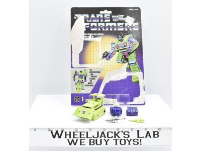 Bonecrusher WITH CARDBACK Vintage Hasbro 1985 G1 Transformers Action Figure