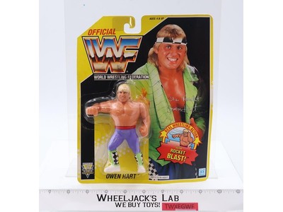 Owen Hart Series 7 W/Rocket Blast WWF Wrestling 1993 Hasbro Action Figure MOSC