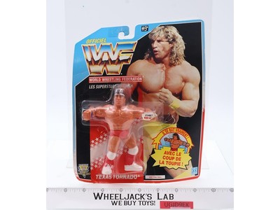 Texas Tornado French Card WWF Wrestling 1991 Hasbro Action NEW MOSC SEALED