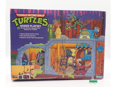 Sewer Lair 100% Complete Teenage Mutant Ninja Turtles 1989 Playmates Playset