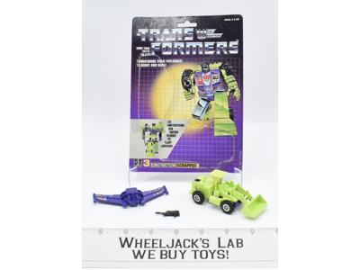 Scrapper WITH CARDBACK Vintage Hasbro 1985 G1 Transformers Action Figure